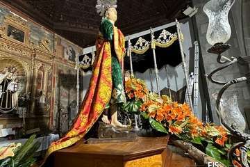  Los pasos de la procesión del Viernes Santo, listos ya en la Basílica de Telde/TA.